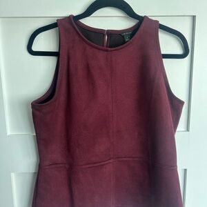 Women's Burgundy Sleeveless Top